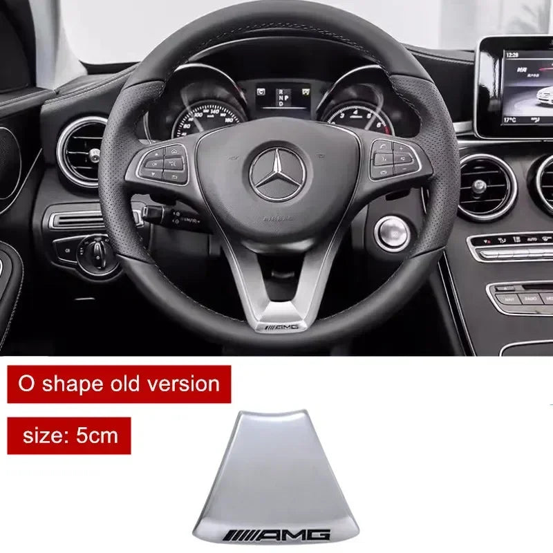 Autocollant d'emblème de volant de voiture, décoration d'insigne intérieur pour Mercedes Benz W203 W204 W205 W176 W211 W212 W213 GLA GLC