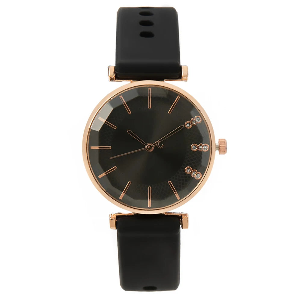 Mode Simple Avec Diamants Montres À Quartz Femmes Chaud 2025 Marques De Sport Femmes Bracelet En Silicone Robe Horloge Cadeaux Montres-bracelets