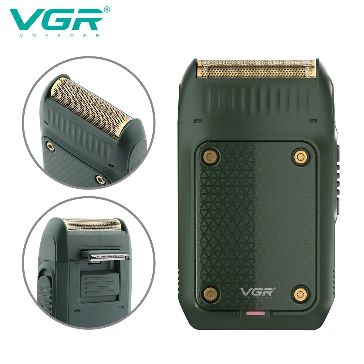 Original VGR Shaver Professional Shaver Electric Shaver Portable Beard Trimmer Rechargeable Shaver Mini Shaver Men's V-353