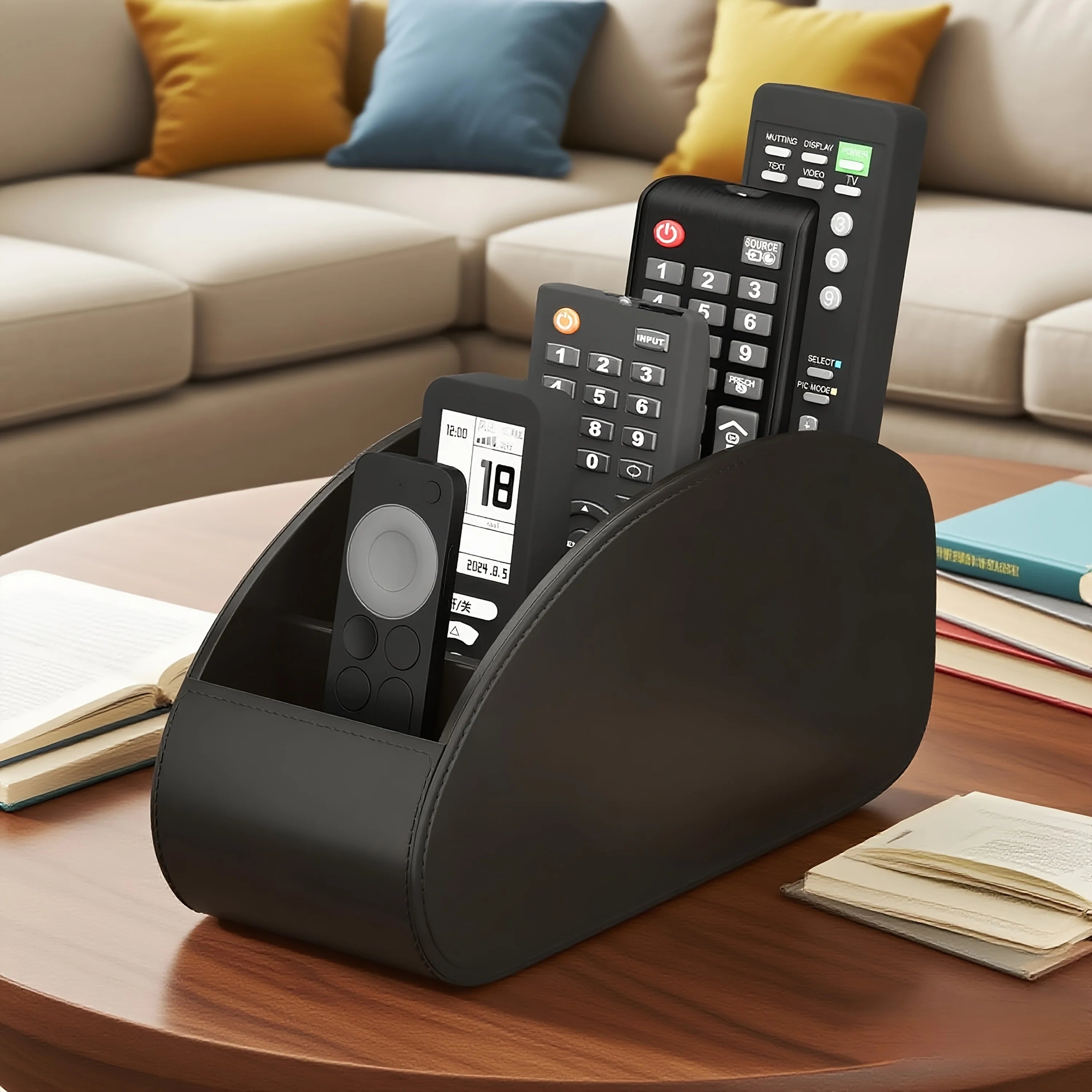 1 support de télécommande – Organiseur de rangement pour téléviseur, lecteurs multimédias, stylos, organiseur de bureau et de table de chevet peu encombrant